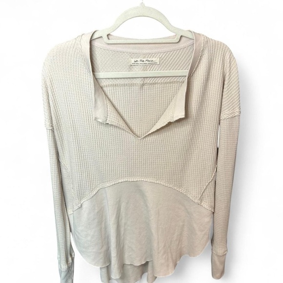 “We The Free” Monterey Thermal Top  | Oversized | Cream | XS - Picture 5 of 8